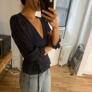 Reformation Emma Wrap Blouse